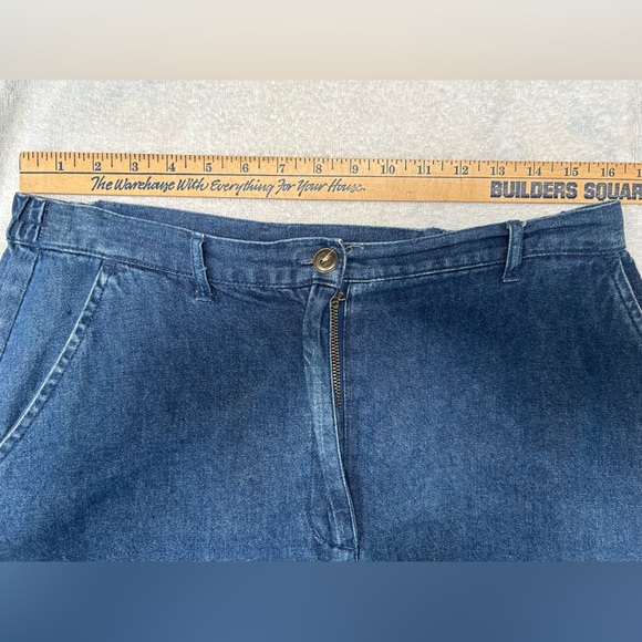 Dark blue denim maxi jeans skirt. Original TY Wear. Sz14. Straight. Modest. Soft - Picture 4 of 8